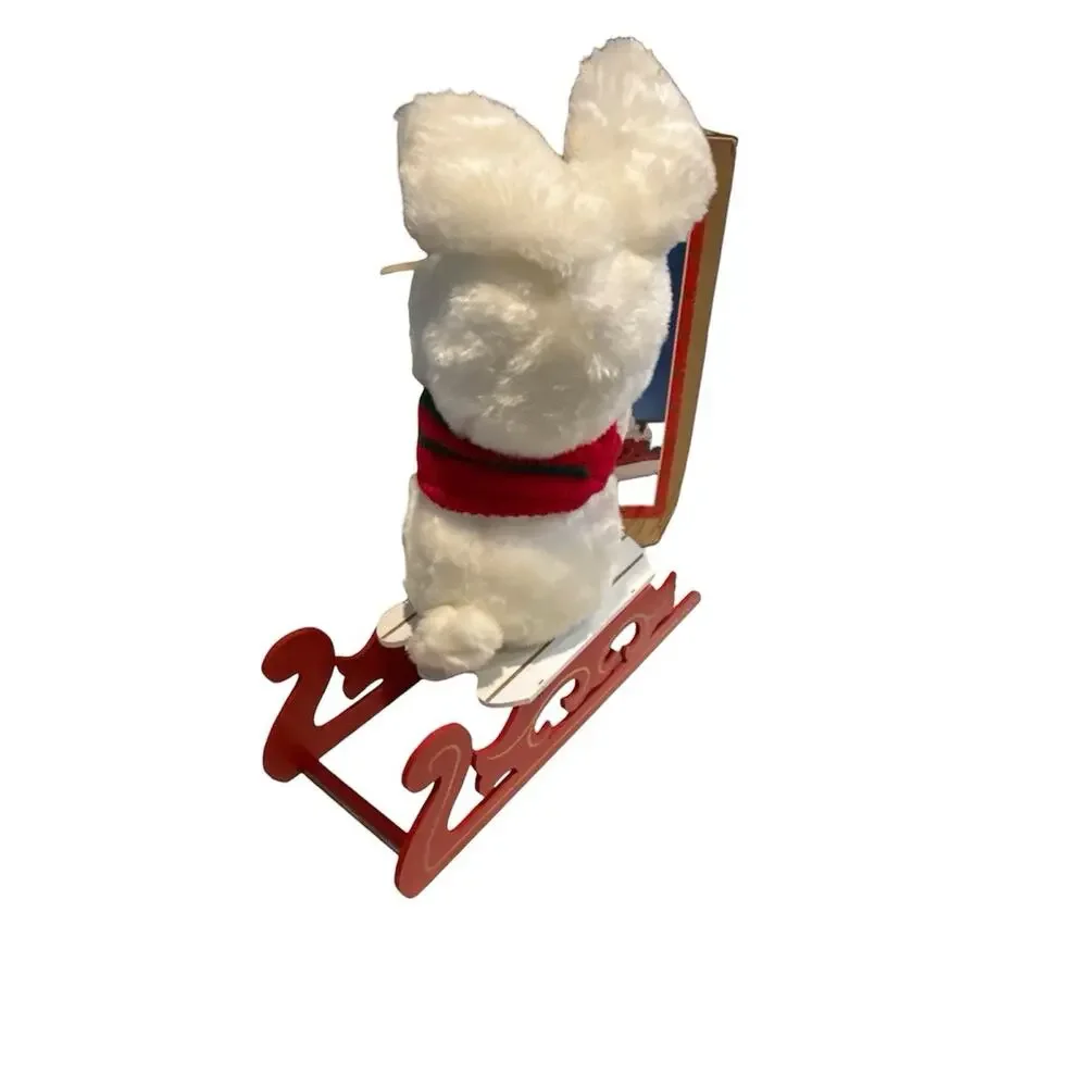 Vintage Sledding Bunny Red Sled 17